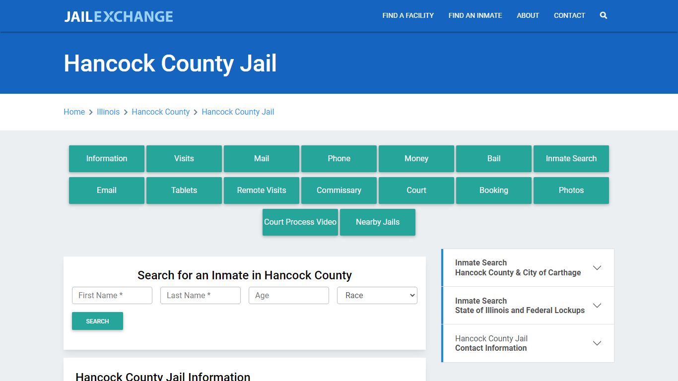 Hancock County Jail Roster Lookup, IL, Inmate Search